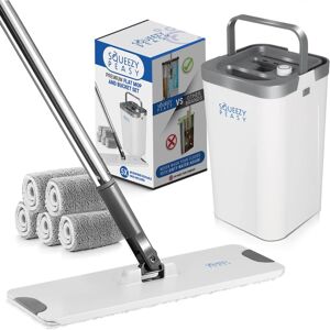 Unbranded Premium flat mop and bucket set for floor cleaning - Compact and lightweight cle Unbranded Premium flat mop and bucket set for floor cleaning - Compact and lightweight cle