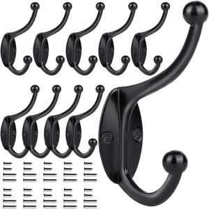 GlazieVault Black Coat Hooks for Wall - Stainless Steel Coat Racks(10 Pack) - Heavy Duty Coa GlazieVault Black Coat Hooks for Wall - Stainless Steel Coat Racks(10 Pack) - Heavy Duty Coa