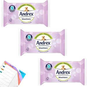 Andrex Wipe Flushable Fragrance Free Washlets Wet Wipes Unscented Fine to Fl Andrex Wipe Flushable Fragrance Free Washlets Wet Wipes Unscented Fine to Fl