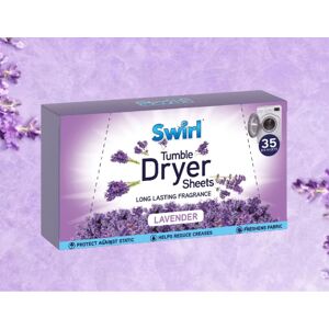 35 Swirl Tumble Dryer Sheets Lavender Fabric Conditioner Anti Static 35 Swirl Tumble Dryer Sheets Lavender Fabric Conditioner Anti Static