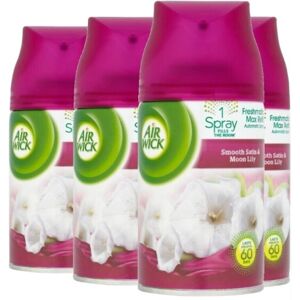 4 x Air Wick Freshmatic Max Refill Smooth Satin & Moon Lily 250ml Automatic Spra 4 x Air Wick Freshmatic Max Refill Smooth Satin & Moon Lily 250ml Automatic Spra