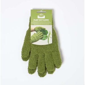 HOMESCAPES Microfibre Dusting Gloves for Artificial Plants, Green HOMESCAPES Microfibre Dusting Gloves for Artificial Plants, Green