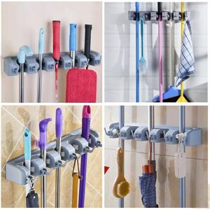 Vicloon store Vicloon Broom Mop Holder Tidy Organizer Wall Mounted Organizer with 5 Position 6 Vicloon store Vicloon Broom Mop Holder Tidy Organizer Wall Mounted Organizer with 5 Position 6