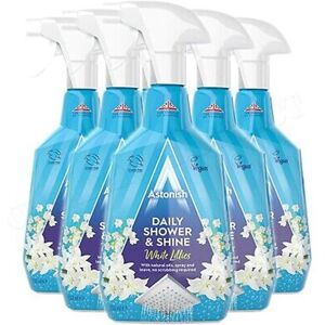 Astonish Daily Shower & Shine White Lilies Bathroom Cleaning Spray 6x 750ml Bulk Astonish Daily Shower & Shine White Lilies Bathroom Cleaning Spray 6x 750ml Bulk