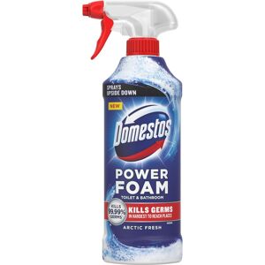 Domestos Power Foam Arctic Fresh Toilet Cleaner Spray down & eliminates 99.99% o Domestos Power Foam Arctic Fresh Toilet Cleaner Spray down & eliminates 99.99% o