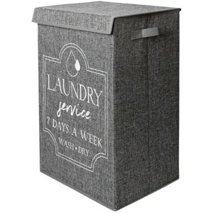 MantraRaj (Dark Grey) ManraRaj 85L Collapsible Laundry Basket With Handle Laundry Hamper B MantraRaj (Dark Grey) ManraRaj 85L Collapsible Laundry Basket With Handle Laundry Hamper B