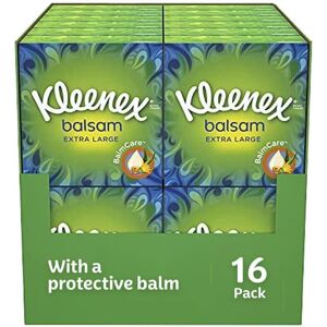 Kleenex Balsam Extra Large Tissues in 16 Compact Boxes- Balm Tissues - Protect a Kleenex Balsam Extra Large Tissues in 16 Compact Boxes- Balm Tissues - Protect a