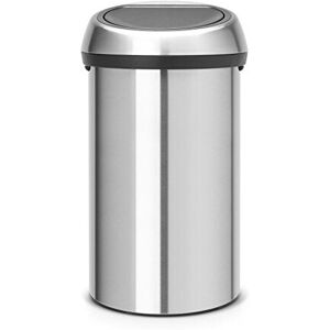 Brabantia 60 Litre Large Kitchen Touch Bin (Matt Steel Fingerprint Proof) Remova Brabantia 60 Litre Large Kitchen Touch Bin (Matt Steel Fingerprint Proof) Remova