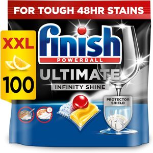 Finish Ultimate Infinity Shine Lemon Dishwasher Tablets - 100 Count, Eco-cycle R Finish Ultimate Infinity Shine Lemon Dishwasher Tablets - 100 Count, Eco-cycle R