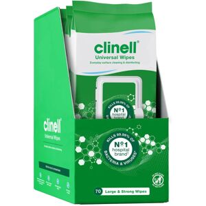 Clinell Universal Cleaning and Disinfecting Wipes for Home - Pack of 4 - 70 XL Wipes per Clinell Universal Cleaning and Disinfecting Wipes for Home - Pack of 4 - 70 XL Wipes per