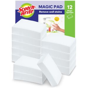 Scotch-Brite Magic Easy Eraser Sponge, Melamine Cleaner, Value Pack of 12 Pads - Removes Stai Scotch-Brite Magic Easy Eraser Sponge, Melamine Cleaner, Value Pack of 12 Pads - Removes Stai