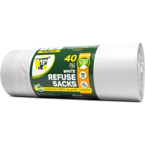 Bin It 40 White Drawstring 30L Strong & Secure, Refuse Sacks, Bin Bags, Bin Liners, Rec Bin It 40 White Drawstring 30L Strong & Secure, Refuse Sacks, Bin Bags, Bin Liners, Rec