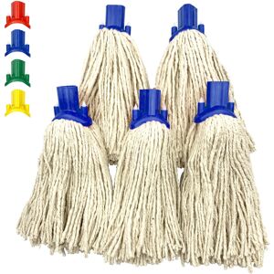 TDBS The Dustpan and Brush Store Store Colour-Coded Cotton Mop Heads Replacement - Self-Threading Socket No.12 PY (Blue TDBS The Dustpan and Brush Store Store Colour-Coded Cotton Mop Heads Replacement - Self-Threading Socket No.12 PY (Blue