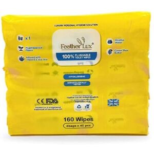 Feather Lux Flushable Toilet Wipes-Micellar Water,Cocoa & Shea Butter Vitamin E Aloe,Golden Feather Lux Flushable Toilet Wipes-Micellar Water,Cocoa & Shea Butter Vitamin E Aloe,Golden
