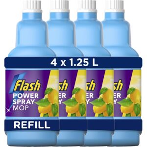Flash Powermop Refill Liquid - Citrus Fresh, 5 L (1.25 L x 4) - Safe on Wood, Tr Flash Powermop Refill Liquid - Citrus Fresh, 5 L (1.25 L x 4) - Safe on Wood, Tr
