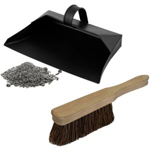 Groundsman Hooded Metal Dustpan and Wooden Sweeping Hand Brush Stiff Hard Bristle Groundsman Hooded Metal Dustpan and Wooden Sweeping Hand Brush Stiff Hard Bristle