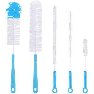 Qisan 5Pcs Bottle Cleaning Brush Set Multipurpose Brushes Long Bottle Brush Water Bott Qisan 5Pcs Bottle Cleaning Brush Set Multipurpose Brushes Long Bottle Brush Water Bott