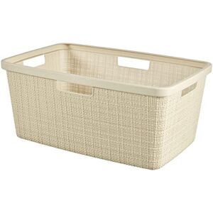 Curver Jute Woven Effect 70% Recycled Rectangular Laundry Basket 46 Litres – Off White Curver Jute Woven Effect 70% Recycled Rectangular Laundry Basket 46 Litres – Off White