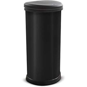 Curver Metal Effect 70% Recycled Kitchen One Touch Deco Bin, Black, 40 Litre Curver Metal Effect 70% Recycled Kitchen One Touch Deco Bin, Black, 40 Litre