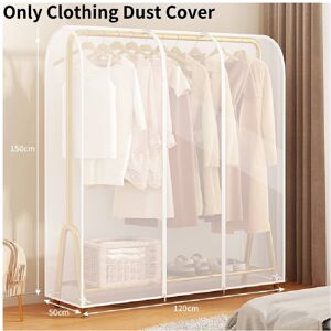 Unbranded (120*50*150cm/47.24*19.69*59.06in) Clear Clothes Rail Cover Garment Coat Hanger Unbranded (120*50*150cm/47.24*19.69*59.06in) Clear Clothes Rail Cover Garment Coat Hanger