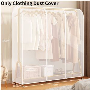 Unbranded (150*50*150cm/59.06*19.69*59.06in) Clear Clothes Rail Cover Garment Coat Hanger Unbranded (150*50*150cm/59.06*19.69*59.06in) Clear Clothes Rail Cover Garment Coat Hanger