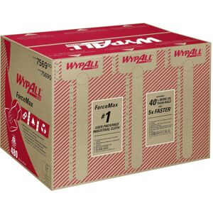 WypAll, 7569, ForceMax Industrial Cloth, 1 Ply, Grey, 1 box x 480 cloths WypAll, 7569, ForceMax Industrial Cloth, 1 Ply, Grey, 1 box x 480 cloths