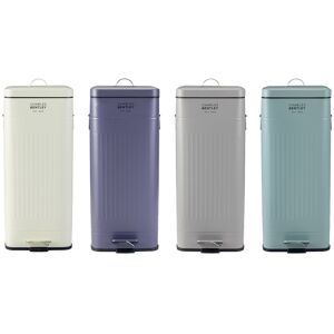 Charles Bentley Powder Coated Steel Square Retro Kitchen Pedal Waste Bin - Fully Charles Bentley Powder Coated Steel Square Retro Kitchen Pedal Waste Bin - Fully