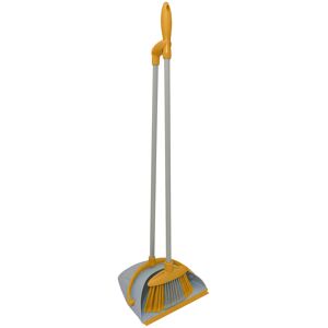 Charles Bentley Brights Indoor Long Handled Lobby Dustpan & Brush Set - Yellow Charles Bentley Brights Indoor Long Handled Lobby Dustpan & Brush Set - Yellow