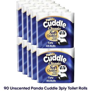 Unbranded PANDA CUDDLE 90 TOILET ROLLS/ NON SCENTED/10x9pkBLUE (Cuddle Panda 3PLY) Unbranded PANDA CUDDLE 90 TOILET ROLLS/ NON SCENTED/10x9pkBLUE (Cuddle Panda 3PLY)