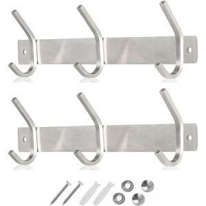 GlazieVault Coat Hooks Wall Mounted Coat Rack (Pack 2) - Heavy Duty Wall Hooks - Stainless S GlazieVault Coat Hooks Wall Mounted Coat Rack (Pack 2) - Heavy Duty Wall Hooks - Stainless S