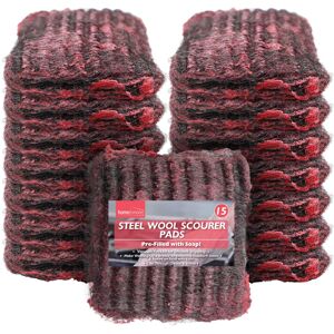 SOL 15pk Stainless Steel Soap Filled Pads Versatile Cleaning Pad for Home and Kitche SOL 15pk Stainless Steel Soap Filled Pads Versatile Cleaning Pad for Home and Kitche