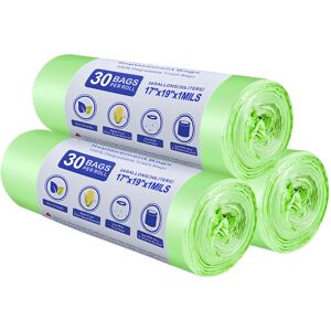 WHENZOO 80 x 30 Litre Bin Bags, 8Gallon/30L Food Waste Bags 3 Roll Caddy Bin Liners for WHENZOO 80 x 30 Litre Bin Bags, 8Gallon/30L Food Waste Bags 3 Roll Caddy Bin Liners for