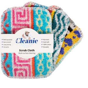 Mr Cleanie 3-Pack Scrub Cloths Multipurpose Non-Scratch Eco Friendly Cotton Dish Washing Up Mr Cleanie 3-Pack Scrub Cloths Multipurpose Non-Scratch Eco Friendly Cotton Dish Washing Up