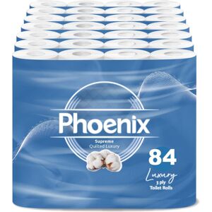 Phoenix Soft Quilted 3 Ply 84 Toilet Rolls Unscented Phoenix Soft Quilted 3 Ply 84 Toilet Rolls Unscented