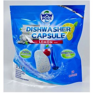 WOW PODS - Dishwasher Tablets - 50 Quantity - 5 in 1 Capsules WOW PODS - Dishwasher Tablets - 50 Quantity - 5 in 1 Capsules