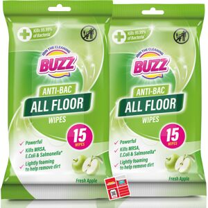 JOIN THE CLEANING BUZZ Buzz All Floor Wipes - 30pk Apple Ultra Strong, Extra Large JOIN THE CLEANING BUZZ Buzz All Floor Wipes - 30pk Apple Ultra Strong, Extra Large