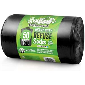 EcoBag - 50 Pack Heavy Duty Bin Bags - 50L - 35 Microns EcoBag - 50 Pack Heavy Duty Bin Bags - 50L - 35 Microns