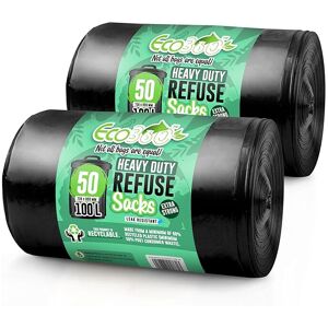 Keplin EcoBag - 100 Pack Extra Strong Heavy Duty Refuse Sacks 100L,33 Microns Keplin EcoBag - 100 Pack Extra Strong Heavy Duty Refuse Sacks 100L,33 Microns