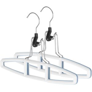 Whitmor Sure-Grip Hanger Collection Slack Hangers Set of 2 White Whitmor Sure-Grip Hanger Collection Slack Hangers Set of 2 White