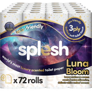 Splesh Quilted Luna Bloom 3Ply Luxury Toilet Tissue Paper 72 Rolls Splesh Quilted Luna Bloom 3Ply Luxury Toilet Tissue Paper 72 Rolls