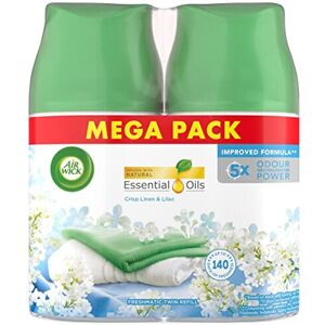 airwick Air Wick Automatic Air Freshener Freshmatic Spray Twin Refills, Crisp Linen and airwick Air Wick Automatic Air Freshener Freshmatic Spray Twin Refills, Crisp Linen and