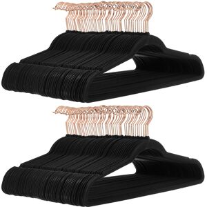 Amazon Basics Slim Velvet Non-Slip Suit Clothes Hangers Black/Rose Gold - Pac Amazon Basics Slim Velvet Non-Slip Suit Clothes Hangers Black/Rose Gold - Pac