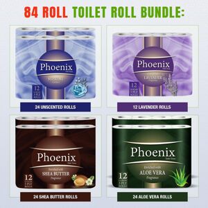 Phoenix 84 Rolls Variety Pack 3 Ply Toilet Rolls Mega Family Pack - 5 Options Phoenix 84 Rolls Variety Pack 3 Ply Toilet Rolls Mega Family Pack - 5 Options
