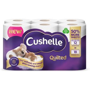 Cushelle Quilted 50% Longer Lasting Toilet Tissue 12 Equals 18 Regular Rolls Cushelle Quilted 50% Longer Lasting Toilet Tissue 12 Equals 18 Regular Rolls