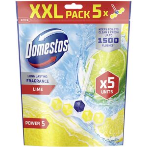 Domestos Power 5 Lime Toilet Rim Blocks toilet freshener with a long-lasting fragrance cl Domestos Power 5 Lime Toilet Rim Blocks toilet freshener with a long-lasting fragrance cl