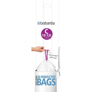 100x WHITE BRABANTIA BIN LINERS TYPE C LINER BAG BAGS 10L - 12L 10 - 12 LITRE 100x WHITE BRABANTIA BIN LINERS TYPE C LINER BAG BAGS 10L - 12L 10 - 12 LITRE