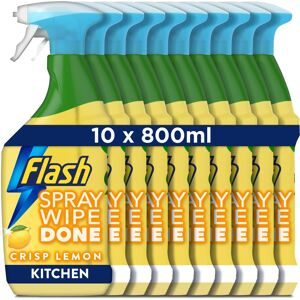 Flash Spray Wipe Done Bright Crisp Lemon Cleaning Spray 10x800ml Flash Spray Wipe Done Bright Crisp Lemon Cleaning Spray 10x800ml
