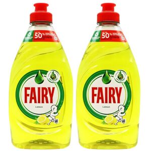 Fairy Washing Up Liquid Lemon, 320ml - Powerful Grease-Cutting Dish Soap with a Fairy Washing Up Liquid Lemon, 320ml - Powerful Grease-Cutting Dish Soap with a
