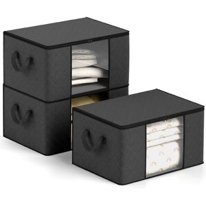 Unbranded (Black) 3 Pack 90L Large Clothes Storage Bags Unbranded (Black) 3 Pack 90L Large Clothes Storage Bags