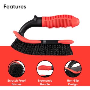 Vivo Carpet Cleaning Brush Stiff Bristle Car Upholstery Dirt & Grime Removal Scrubber Vivo Carpet Cleaning Brush Stiff Bristle Car Upholstery Dirt & Grime Removal Scrubber